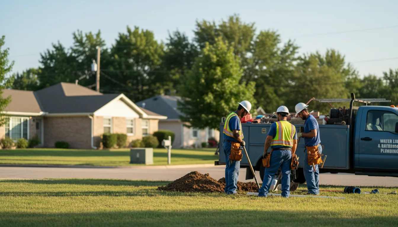 Residential water line and bathroom plumbing service in Collinwood, TN